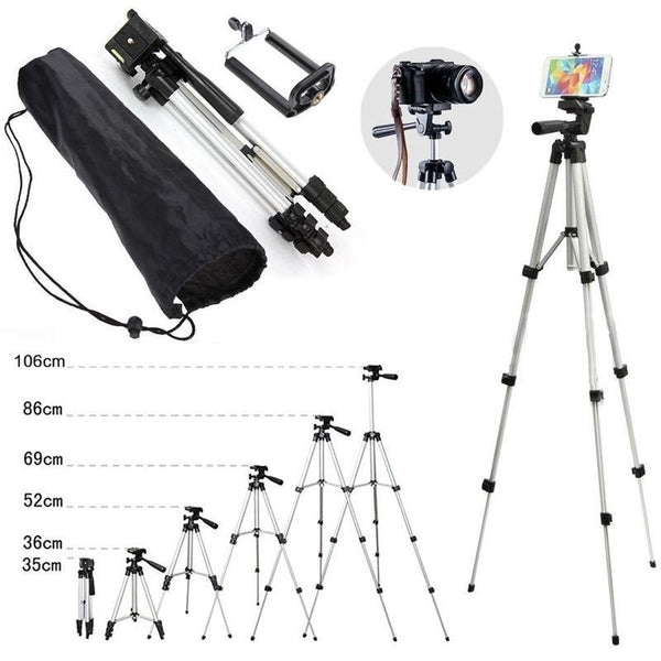 Professional Tripod Stand Holder Mount For Cell Phone and Camera + Bag
